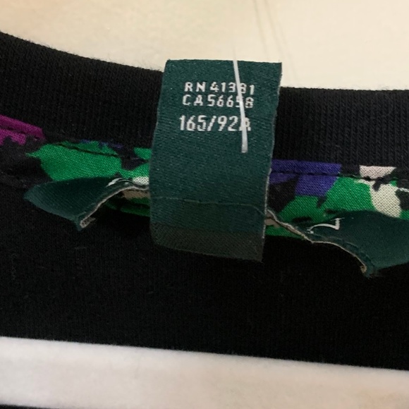 NWT - BLACK CASUAL TOP WITH GOLD BUTTONS - Picture 9 of 9